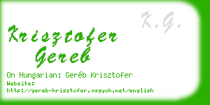 krisztofer gereb business card